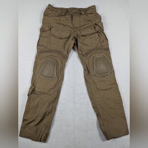 Tactical Cargo Pants with Integrated Knee Pads - Brown